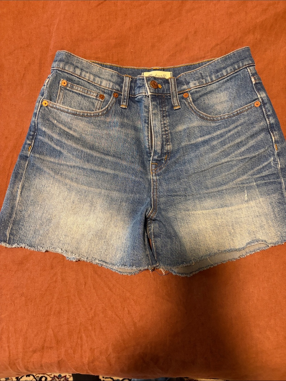 Madewell Light Blue Washed Denim Cutoff Shorts